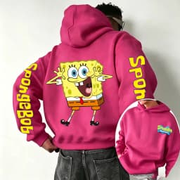 Happy SpongeBob SquarePants Cartoon Anime 2026 New Spring and Autumn Fashion Hoodies for Men and Women