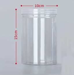 1PC Plastic Packing Bottle PET Clear Empty Seal Bottle Circular Bucket Storage Biscuit Jar Food Grade Sealed Cans Tank Container