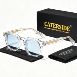CATERSIDE New Square Men's Sunglasses Personalized Temple Tips Design Sun Glasses Women's Travel Party Eyewear Festival Gift