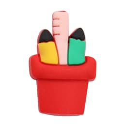 1pcs PVC Shoe Charms Folder Book Graduation School Bus Teacher Schoolbag Sandals Shoes Decoration Fit Wristbands Kid Party Gift