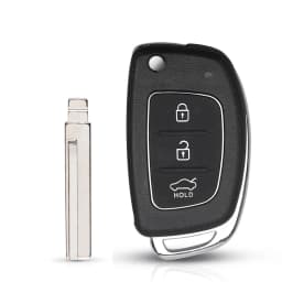 KEYYOU 3 Button For Hyundai Solaris Ix35 Ix45 Series Auto Key Blanks Case Fob Uncut Folding Flip Remote Key Shell Car Key Case