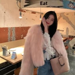 Young Women's Fur Coat Winter New Style Tocap Leather And Fur Integrated Jacket Short Length Korean Style Commute Friendly