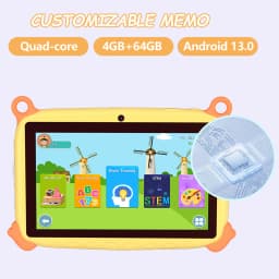 2026 Global Version 7 Inch 5G WiFi Kids' Tablet Quad Core 4GB RAM 64GB ROM Dual Cameras Children's Gifts Tablets Android 13.0