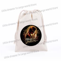Michael Jackson Drawstring Bag Graphic Figure Print Pockets Gifts Bags Portable Jewelry Storage Pouches Men Women Packing Bags