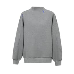 Amii Women's Oversized Pullover Hoodie Embroidered Drop Shoulder Casual Business Mock Neck Top Autumn Hoodies for Women 12623123