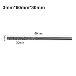 1pc 3mm 1/8 Tungsten Carbide Milling Cutter Long Shank Carbide Burs For Milling Cutter Burr Rotary 38mm To 100mm Rotary Tools