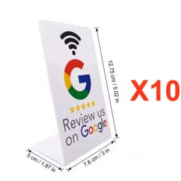 10pcs Google Signboard Card NFC Code Tap Business Desktop Sticker Google Card Social Media RFID Card NFC Google Review Card