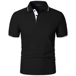 Mens Summer Classic Short Sleeve Polo Tops Button Placket Regular Fit and Solid Lightweight Casual Outdoor Pullover Topss