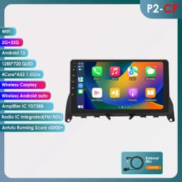 9“ Hizpo 2Din Android Auto Wireless CarPlay Car Radio for Mercedes Benz C-Class W204 S204 2007 - 2010 GPS RDS DSP UI8581 System