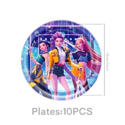 K-Pop Birthday Party Supplies Set - Decorations Tableware Balloon Plate Napkins Cake Topper Banner Gift Keychains for christmas