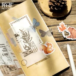 46 Pcs Autumn Forest Party Themed DIY Adhesive Stickers Pack for Decorative Albums Diaries Stick Labels Stationery