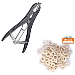 Livestock Goat Pig Castration Forceps Expansion Clamp Elasticity Rubber Castration Rings Farm Animal Bloodless Broken Tail Plier
