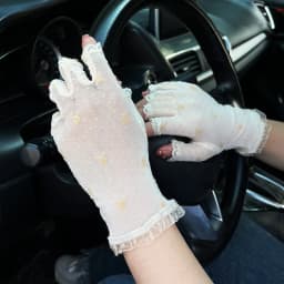 Sexy Mesh Lace Sunscreen Half Finger Gloves Cosplay Stage Performance Etiquette Summer Women Breathable Thin Driving Cycling