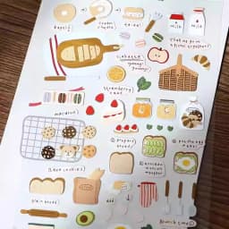 Korean Import Original Suatelier I Like Bread Baking Nylon Decorative Stationery Stickers Scrapbooking DIY Diary Album Stick