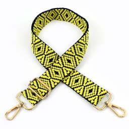 1Pc 38mm Jacquard Canvas Bag Strap for Women's Handbag Replace Handle 75~130cm Adjust Shoulder Straps Crossbody Bags Accessories