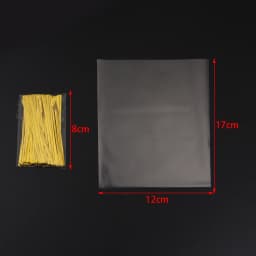 100pcs Transparent Flat Bags With Twist Ties Clear OPP Bag Party Wedding Supply Gifts Bag Candy Dessert Festival Gift Packaging