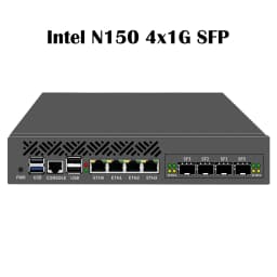 Rackmount 1U 9.5' Firewall Server Intel N150 4×10G SFP Ports 4×2.5G I226-V LAN Network Security Mini PC PfSense OPNsense Router