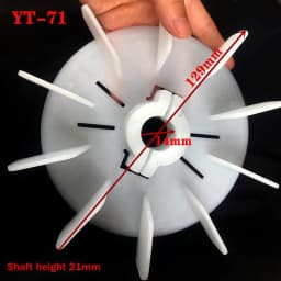 1PC Plastic Motor Fan Blade Adjustable Motor Cooling Fan Impeller Motor Fan Vane High Temperature For Hydraulic Motor Accessorie