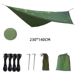 2 Person Camping Garden Hammock With Mosquito Net Outdoor Furniture Bed Strength Parachute Fabric Sleep Swing Portable Hanging