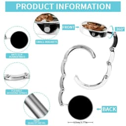 NEW Foldable Handbag Hook Marble Pattern Portable Briefcase Hanger Durable Creative Purse Hook for Women for Table