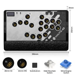 Haute42 Magnetic C-AT Leverless Fightstick Hitbox Controller For PC/PS4/PS5 Stickless Arcade Stick Leverless Controller Hitbox