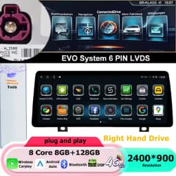 Android 16 RHD For BMW 3/4 series F30 F31 F32 F33 F34 F36 2013-2019 Android Auto Carplay Car Multimedia Car Radio WIFI DSP GPS