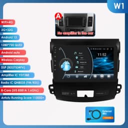 9" Hizpo 2Din Android Auto Car Radio for Citroen C-Crosser Peugeot 4007 Mitsubishi Outlander 2 2005 - 2011 Snapdragon 360° CAM