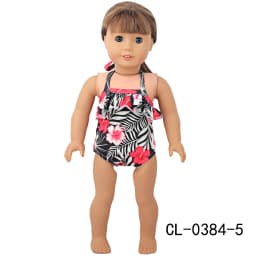 Sling Swimsuit Flower Rianbow Pony Iron Tower Bikini Swimsuit For 43cm Baby New Born&American 18 Inch,OG Girl Doll Accessories