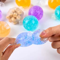 6Pcs Transparent Soft TPR Empty Ball Skins DIY Handmade Bubble Squishy Toy for Stress Relief Squeeze Fidget Toy Crafts Making