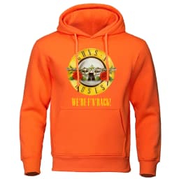 Guns N' Roses We'Re Back Metal Rock Style Hooded Mens Hip Hop Crewneck Hoodies Autumn Oversize Hoodie Harajuku Unisex Clothing