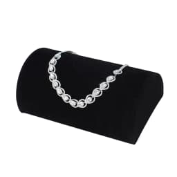 1 Piece, Flannel Half-Round Pillow Necklace Display Stand for Necklace and Bracelet Display and Storage