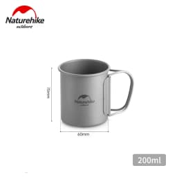 Naturehike Titanium Cup Camping Mug Tourist Tableware Picnic Utensils Outdoor Kitchen Supplies Travel Cooking Cookware Pan Bowel