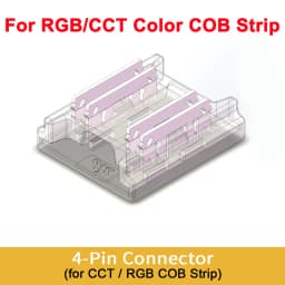 5pcs Flexible COB Strip Fast Connector 8mm 10mm Width COB Strip LED Tape FOB Solderless Joint Wire Right Angel Connectors
