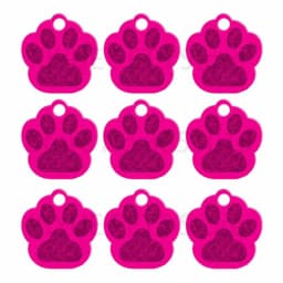 Wholesale 100Pcs Paw Pet Dog ID Tag Custom Engraved Name Plate Phone Dogs ID Tags Personalized Aluminum Pet Pendant Key Chain