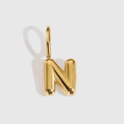 EMANCO Stainless Steel 3D Bubble Alphabet Charms Minimalist Style Letter Elements DIY Necklace Bracelet Jewelry Making