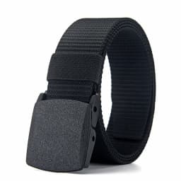 Canvas Belt with Automatic Plastic Buckle - Perfect for Outdoor Sports & Casual Wear Ideal Gift Choice