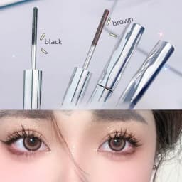 Waterproof Spiral Brush Head Mascara - Steel Tube Long-lasting Easy To Apply - Suitable for Beginners Party Makeup Mascara