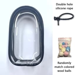 For Mini Labubu Pin For Love V4 Transparent Colorful Protector Case Doll Accessories Plush Doll Display Bag Outdoor Keychain Toy