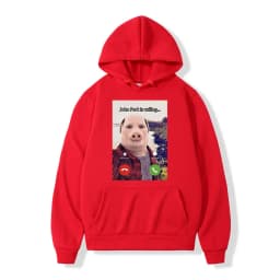 John Pork Is Calling Answer Call Phone Hoodie Humor Funny Pig Meme Graphic Hoodies Fashion Long Sleeve Loose Man Sweatshirt