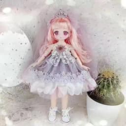 30cm Kawaii BJD Doll Girl 6 Points Joint Movable Doll with Fashion Clothes Soft Hair Dress Up Girl Toys Birthday Gift Doll New