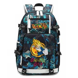 Dragon Ball Z Anime Print Student Backpack Large Capacity Casual Daypack for Kids Teen Boys Girls School Travel