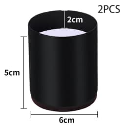 2/4PCS Bed Furniture Risers Elevation in Heights Heavy Duty Risers for Sofa Couch Desk Table Black Round Saquare Floor Protector