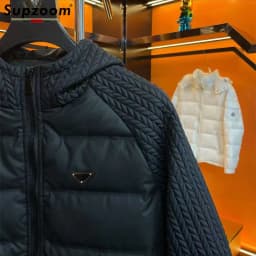 Supzoom New Arrival Casual Triangle Mark Mens Winter Trendy Hooded cotton-padded Suit Couple Cotton-padded Jackets And Coats
