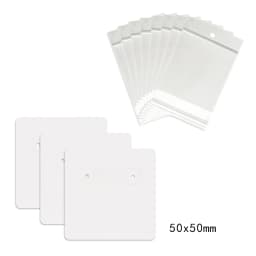 50 Pcs 5x5cm Hot Selling Earring Jewelry Display Paper Card With Or Without Bags Wholesale Packaging Suppliers Customize Service