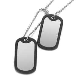Personalized Stainless Steel Dog Army Tag Custom Engraved Name ID Photo pendants Necklace Long Chain Military Army Style Jewelry