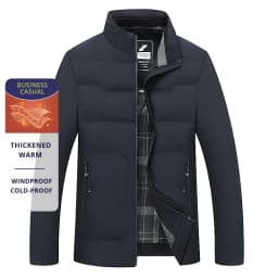 Top Grade Middle-aged Men's Bubble Puffer Parka Jacket Windbreaker Coat Winter Warm Thickened Short Outerwear