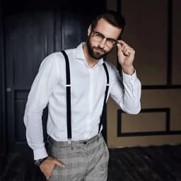 Elastic Polyester Suspenders Men 4 Clips Vintage Men's Women Suspender Trousers Wedding Suspension For Skirts Suspenders 4 Clip