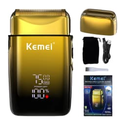 Kemei TX10 New Electric Shaver with LED Display Rechargeable Beard Shaver Men's Bald Shaver Original Blade Accessories