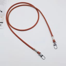 Unicolor Leather Crossbody Bag Strap Replacement with Phone Loss Prevention Chain for DIY Bag Making Projects
