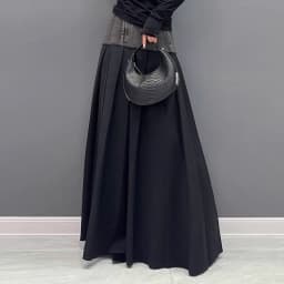 Y2k Pleated Skirt Women Long Skirts Denim Patchwork High Waist Washed Distressed Vintage Floor Length 2025 Streetwear A Line